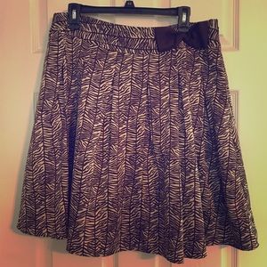 Mocha and Cream Skirt with adorable bow accent!